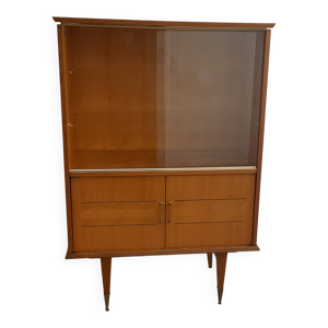 Meuble vitré en chêne,