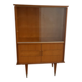 Meuble vitré en chêne, années 70