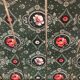 Porte revue métal et toile cirée vintage