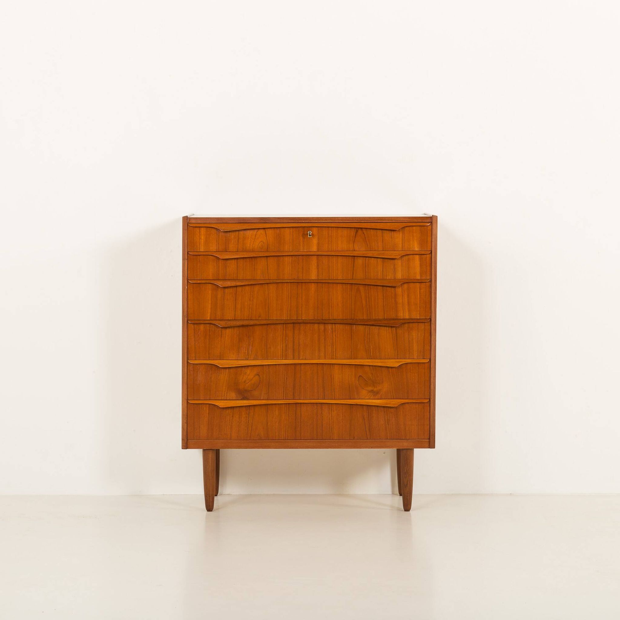 Danish mid-century teak chest of drawers by Genega Mobler, 1960s