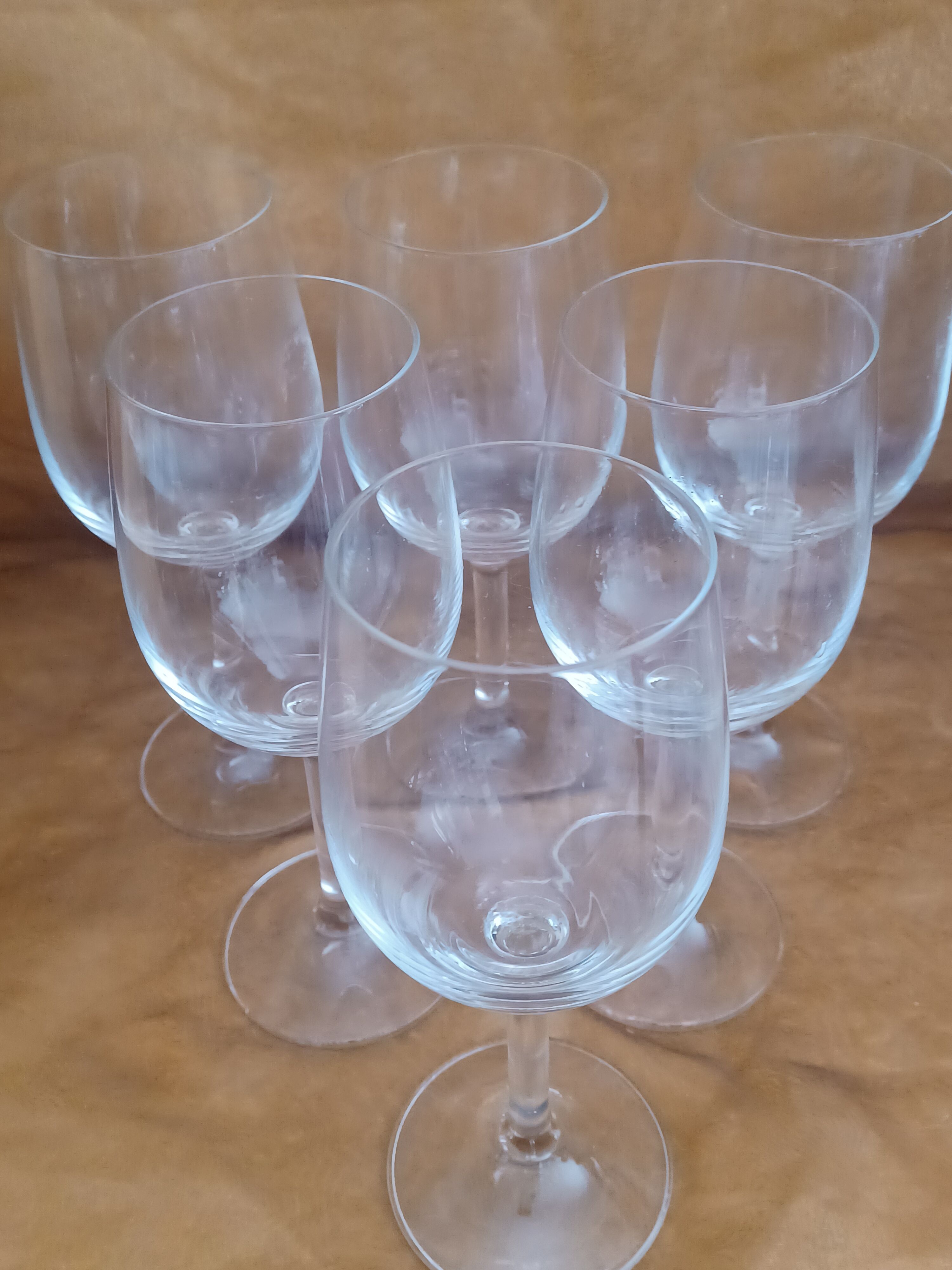 6 large crystal balloon glasses