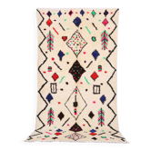 Colorful Azilal Rug 136 x 262 cm - Handmade Moroccan Rug - Berber Wool Rug