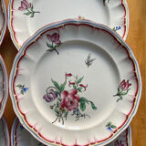 Luneville Keller Guertin - 6 floral pattern plates