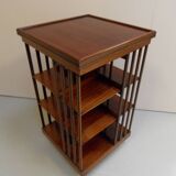 Antique mahogany revolving bookcase