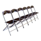 6 folding chairs in smoked Plexiglas and chrome metal, Chaisor 1970