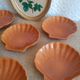 Set of 6 glazed scallop shell ramekins Emile Henry France