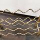 Vintage brass wine rack, 1970