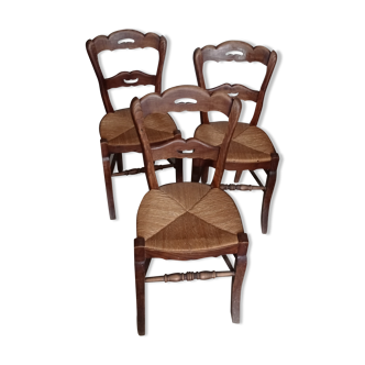 3 old bistro chairs