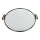Plateau miroir rond années 50