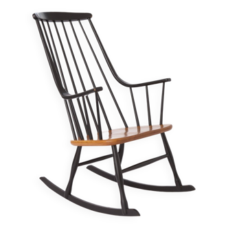 Fauteuil à bascule des années 1960 par Lena Larsson pour Nesto, Suède