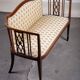 Art Nouveau Two-Seater Canapé or Bench in Mahogany, Early 1900s