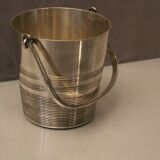 Ice cube bucket in silver metal signed Ercuis