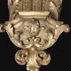 Church wall console shelf in carved gilded wood, 19th century.