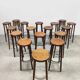 Tabourets de bar vintage en bois français 17x 1970