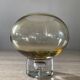 Vintage Krosno amber glass hanging bubble vase