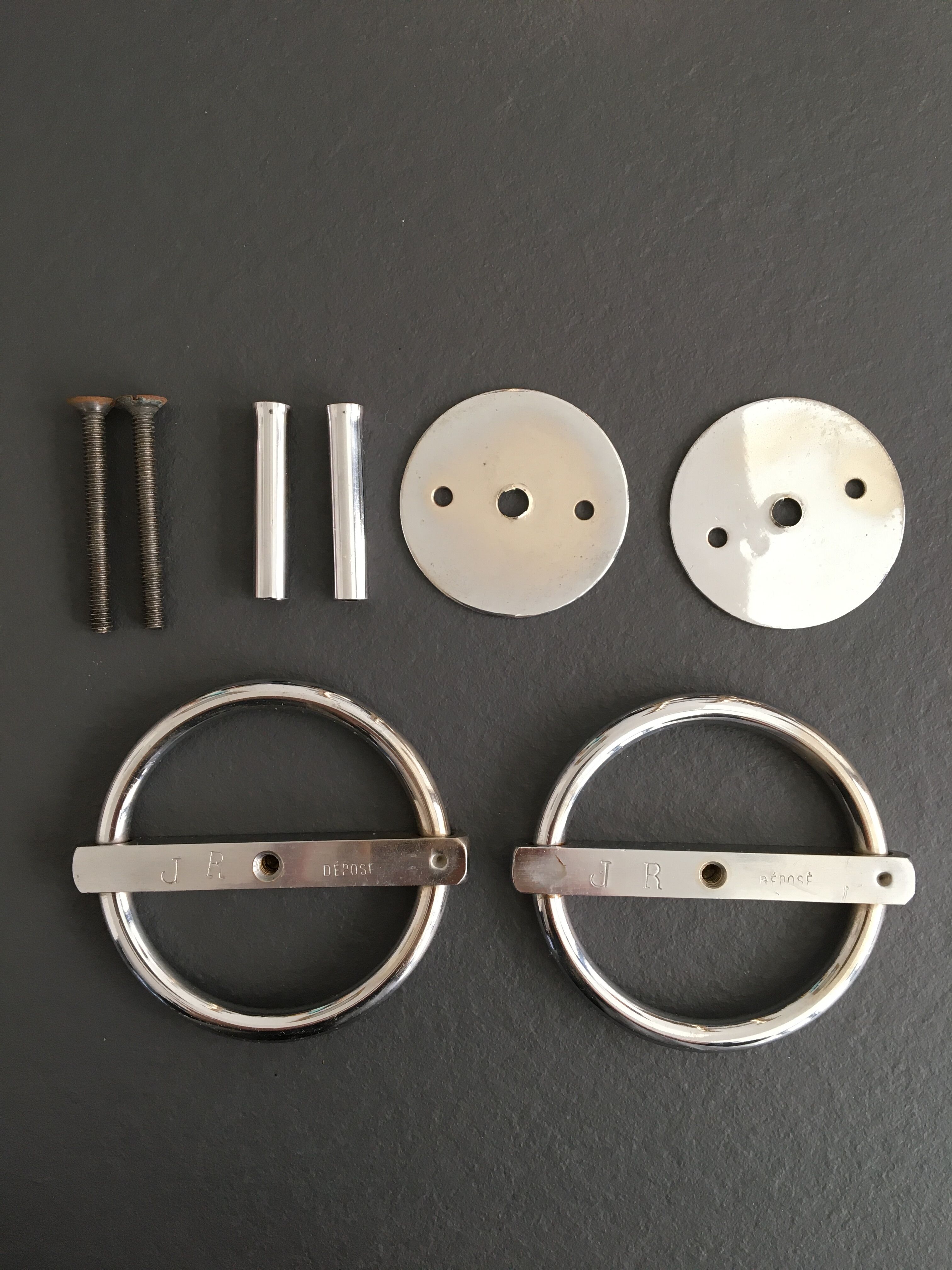 Jean Royère chrome metal patères, 50