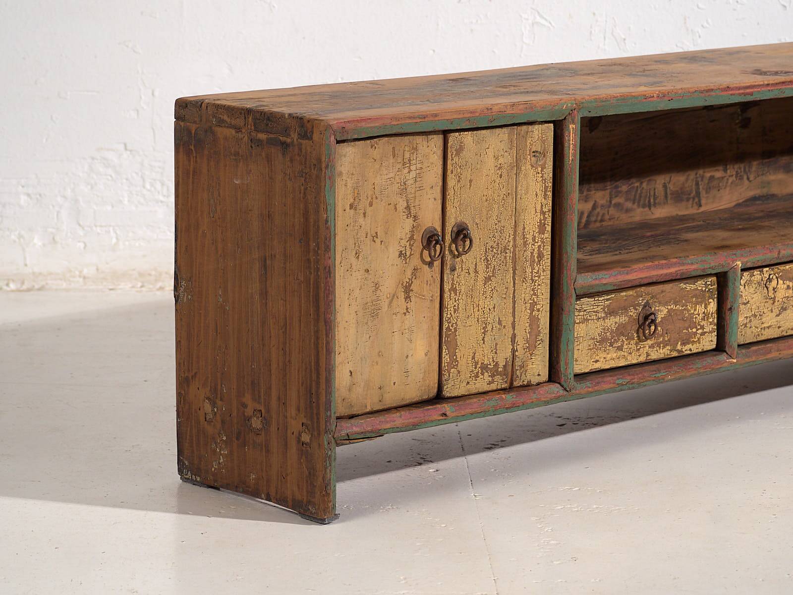 Antique wabi sabi style low cabinet (c.1900)