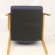 Pair of Scandinavian armchairs 60s restored deep blue gloved fabric.