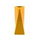 Space age yellow ceramic vase, Pietro Arosio, Parravicini Italy ca. 1960