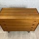 Wide chest of drawers 4 drawers scandinavian vintage teak, 60s