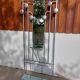 aluminium entrance coat rack, hooks, vintage, industrial