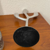 Organic-shaped cast aluminium candlestick