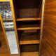 1970 Scandinavian wardrobe with shelves and mirror, 21x126, 2 doors.