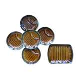 Set of 5 asparagus plates with 1 Sarreguemines dish
