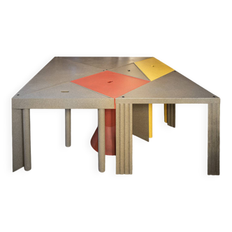 Tavoli Tangram di Massimo Morozzi per Cassina, anno 1988, set di 7