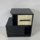 Italian Art Deco Parchment and Black Lacquer Cabinet, 1940s
