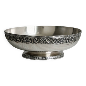 Coupe - plat en métal argenté