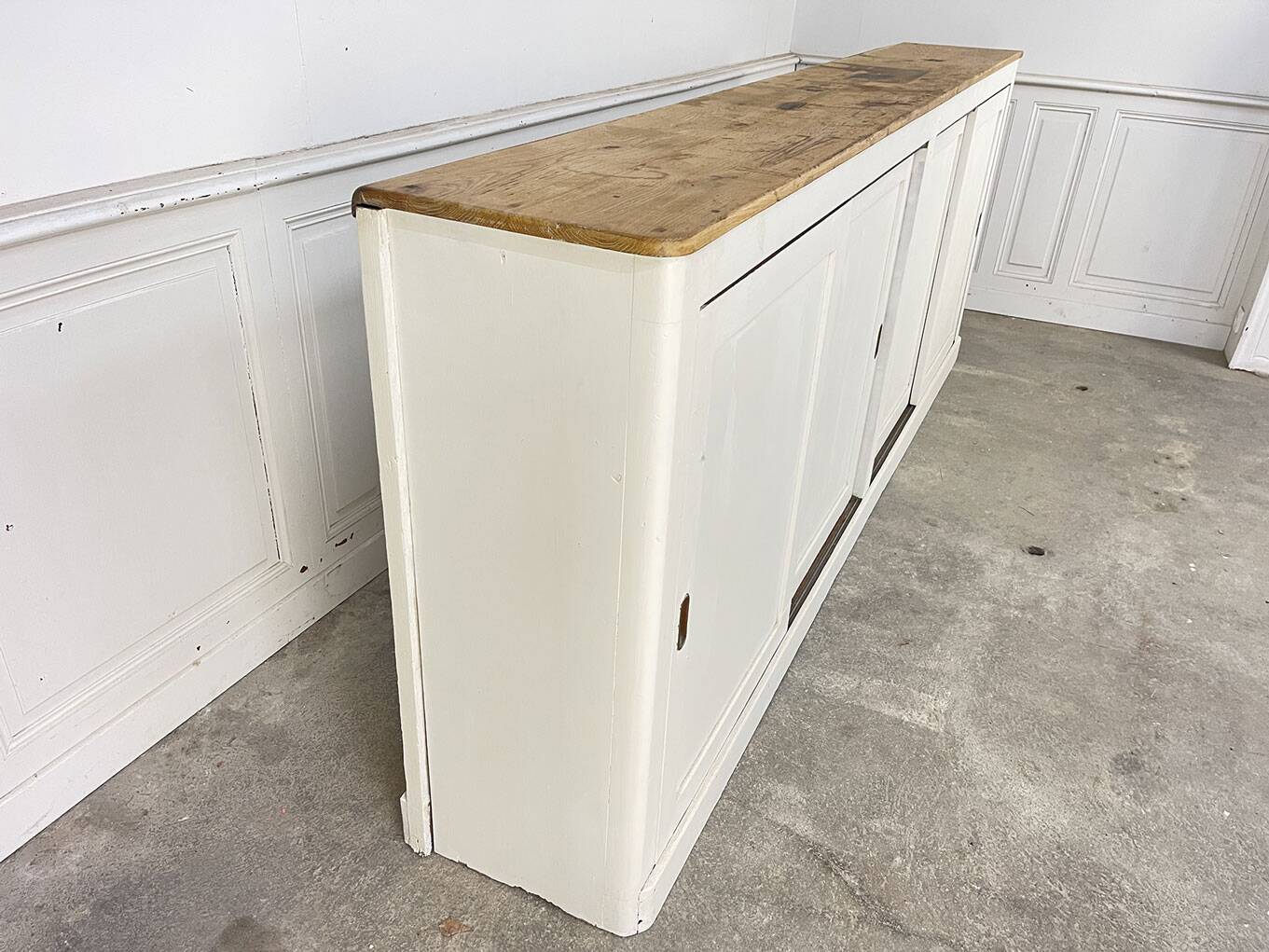 1950s oak countertop sideboard