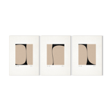 Set of 3 abstract giclee prints, 50x70
