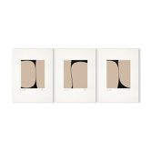 Set of 3 abstract giclee prints, 50x70