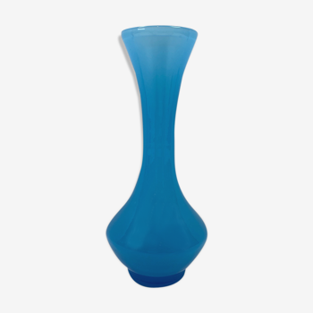 Vase en verre bleu 20cm