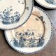 6 dessert plates Sarreguemines in iron earth, service "Tsarina"