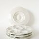 Set of 4 oyster plates in majolica, White, 1960