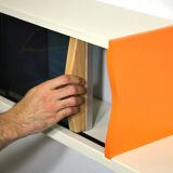 Smoked glass wall shelf