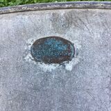 Old oval galvanized zinc basin dimension: height -23.5 cm - width -70cm - depth -39