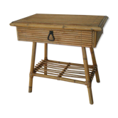 Rattan bedside table