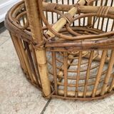 Vintage rattan bar server