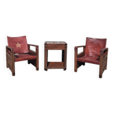 Moroccan lounge in leather and cedar