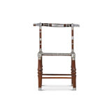 Chair decorated with hammered metal, 20th century