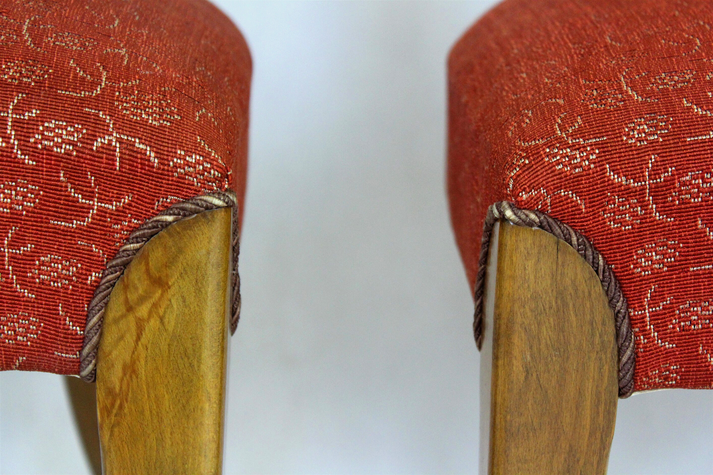 Art Deco H-214 Dining Chairs by Jindrich Halabala for ÚP Závody, 1950s, Set of 4