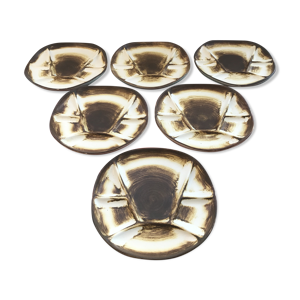 Série 6 anciennes assiettes