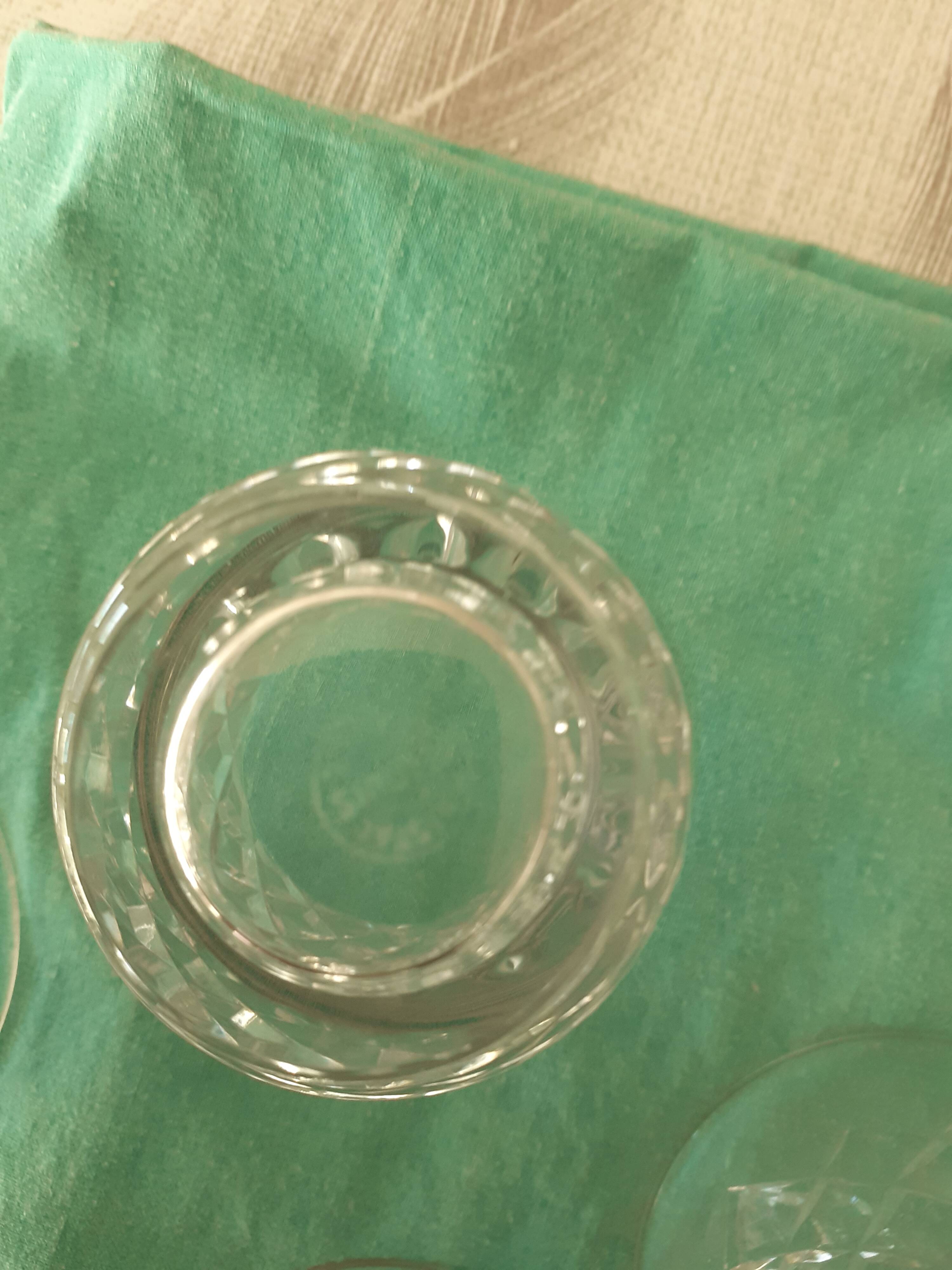 5 crystal liqueur glasses signed St.Louis