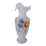 Antique vase, opalescent and floral.