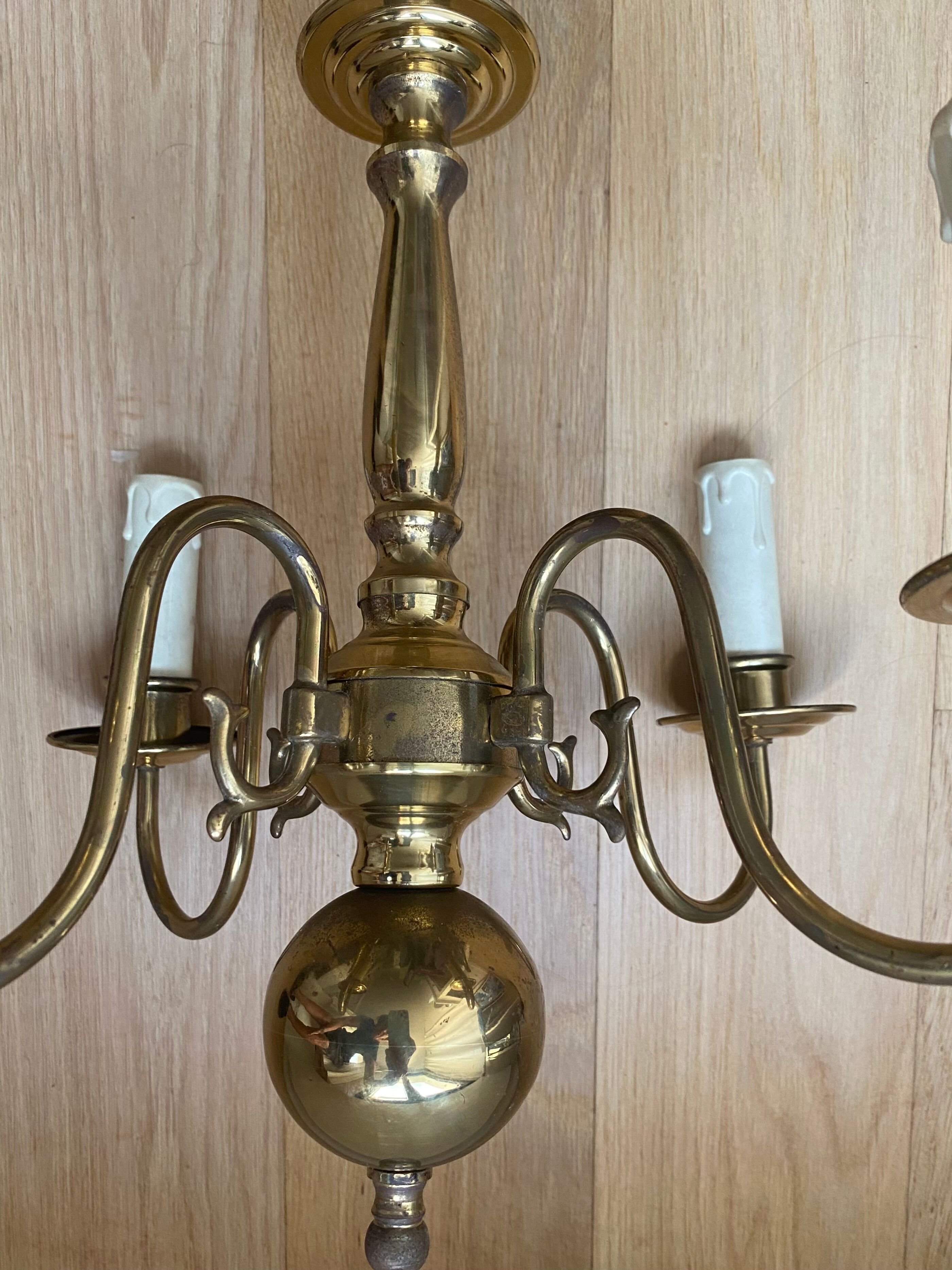 Brass chandelier 4 burners