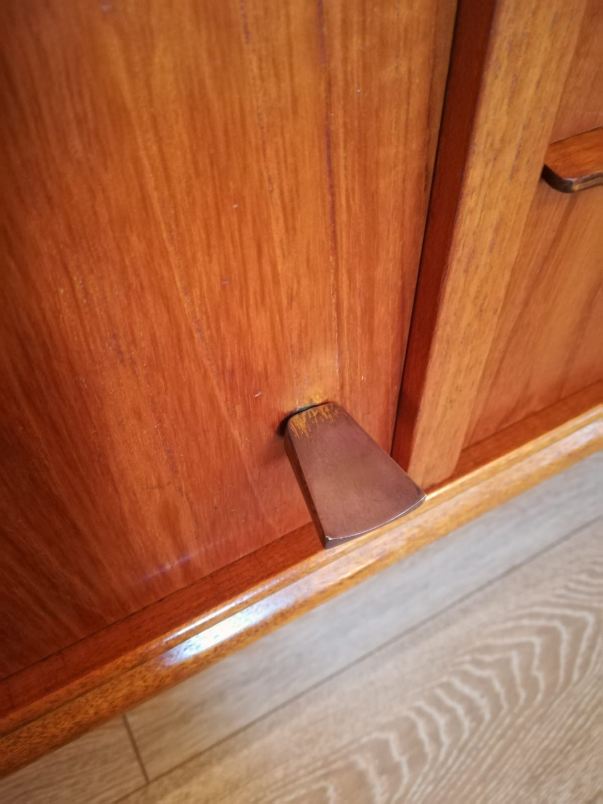 Small row of Scandinavian style teak