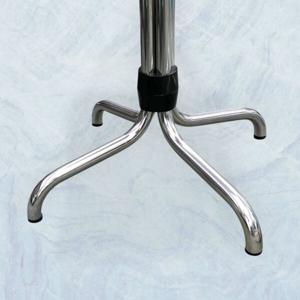 Paire de tabourets vintage Brabantia en skaï noir et métal chromé – années